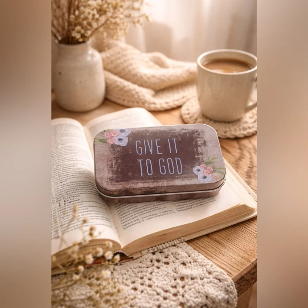 “Give It To God” Floral Prayer Box | Christian Gift | Faith Decor |Encouragement
